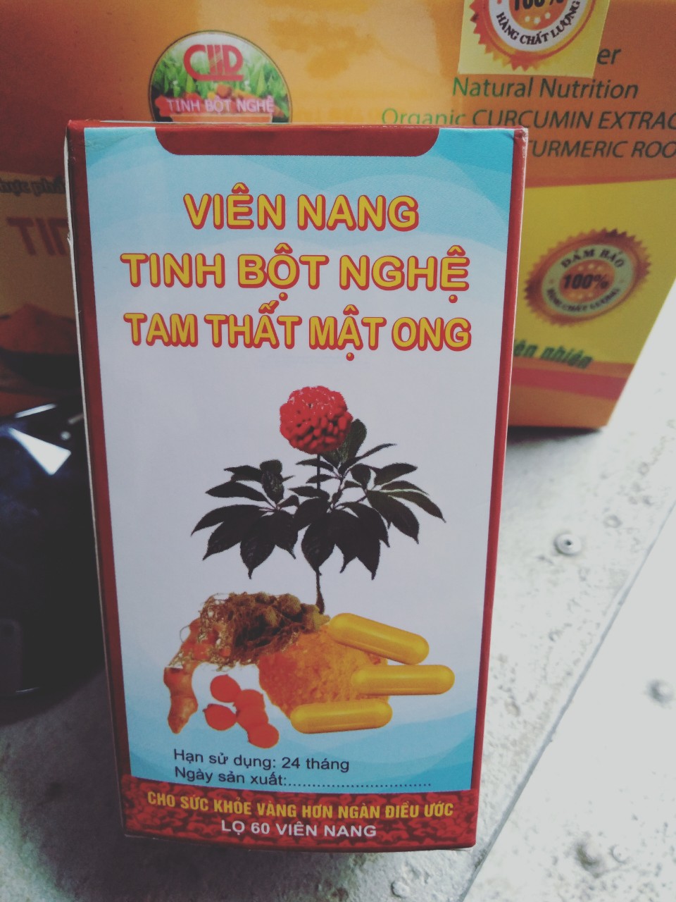 Viên nang tinh bột nghệ tam thất mật ong
