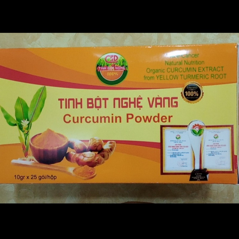 Tinh bột nghệ vàng loại 25 gói/ hộp